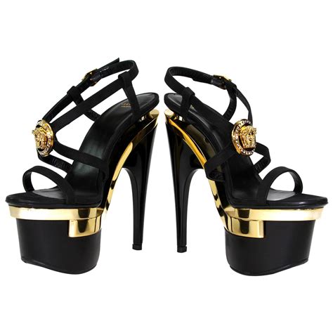 versace sandals black and gold|Versace cheapest item.